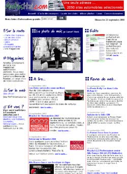 Première version du site, en 2002.